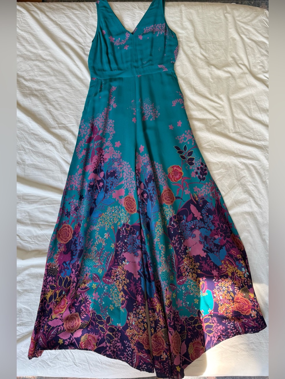 Anthropologie Maeve Andalusia Jumpsuit with pockets, Size: 4 - Picture 3 of 6